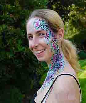 Adult with face painting