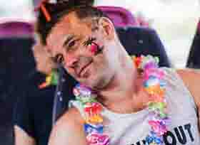 Adult with face painting