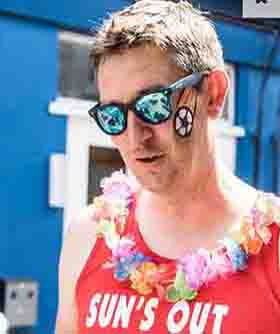 Man adult with face painting