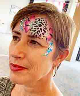 Adult with face painting