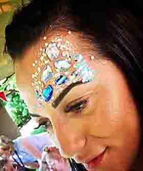 Adult with face painting