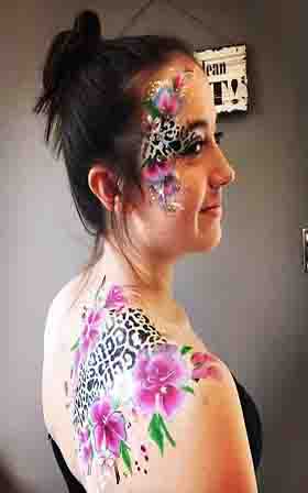 Lady with Shoulder and face painted