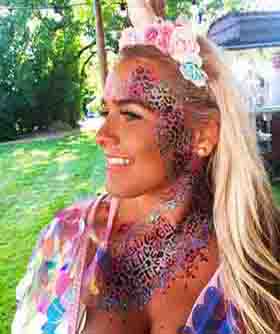 Lady adult with face painting