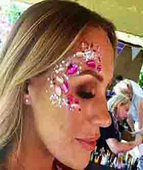 Adult with face painting